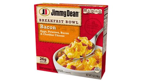 Jimmy Dean Breakfast Bowl, Eggs Cheese Breakfast, Microwave Breakfast, Breakfast Scramble, Jimmy Dean Sausage, Fluffy Scrambled Eggs, Ash Ash, Cheese Breakfast, Frozen Breakfast