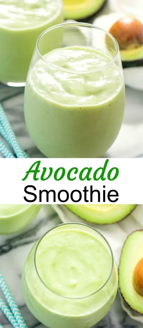 Sweet, creamy avocado smoothie. This drink is inspired by a popular Vietnamese shake, but made healthier. Avocado Drink, Avocado Shake, Low Sugar Smoothies, Thm Drinks, Avocado Smoothie Recipe, Fruit Smoothie Recipes Healthy, Protein Smoothies, Avocado Smoothie, Pineapple Smoothie