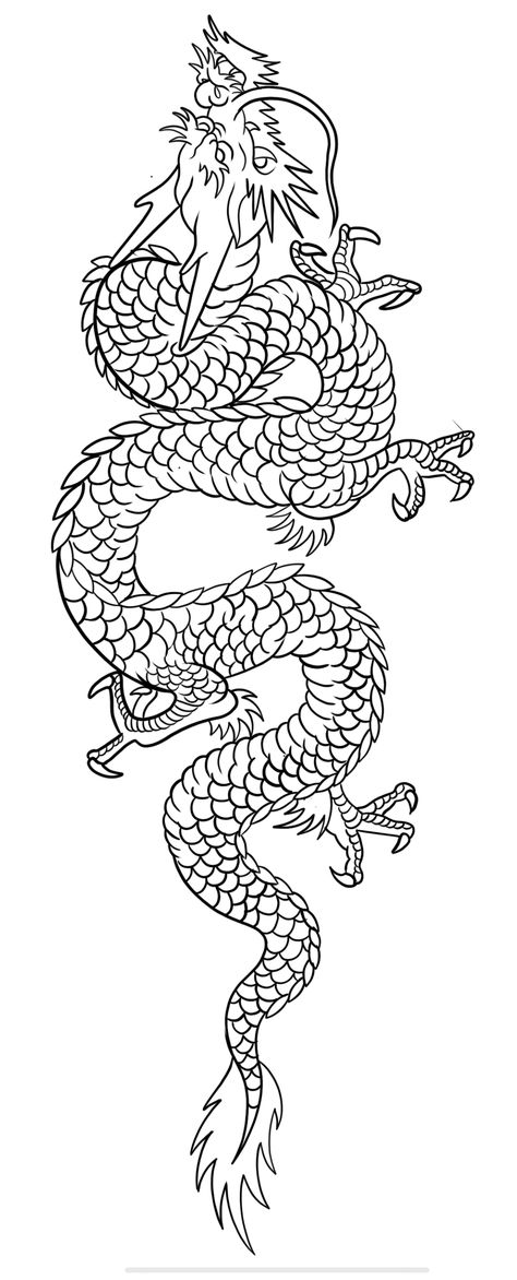 Chinese Dragon Stencil, Japanese Dragon Stencil, Dragon Outline Tattoo, Dragon Outline Drawing, Japanese Dragon Outline, Japanese Dragon Tattoo Stencil, Dragon Stencil, Dragon Outline, Dragon Line Art