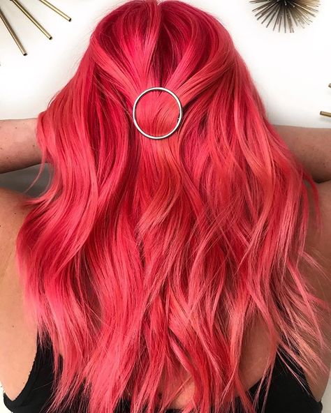 Flamingo Hair Color, Flamingo Pink Hair, Pink Haircut, Flamingo Hair, Flamingo Color, Hair Color Shades, Punk Hair, Bright Hair, Flamingo Pink