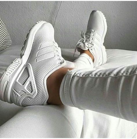 Adidas zx flux all white Adidas Zx Flux Women, Adidas Womens Shoes, Adidas Zx Flux, Fresh Sneakers, Adidas Shoes Women, Adidas Womens, Adidas Zx, Girls Sneakers, Crazy Shoes