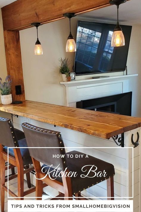 Diy Kitchen Bar Wall, Turning Wall Into Kitchen Island, Kitchen Eating Bar Ideas, Opening Up Load Bearing Wall Kitchen, Bar In Kitchen Ideas Open Concept, Partial Open Concept Kitchen Living Room Half Walls, Narrow Kitchen Peninsula Ideas, Kitchen Bar Remodel Ideas, Separate Open Kitchen From Living Room