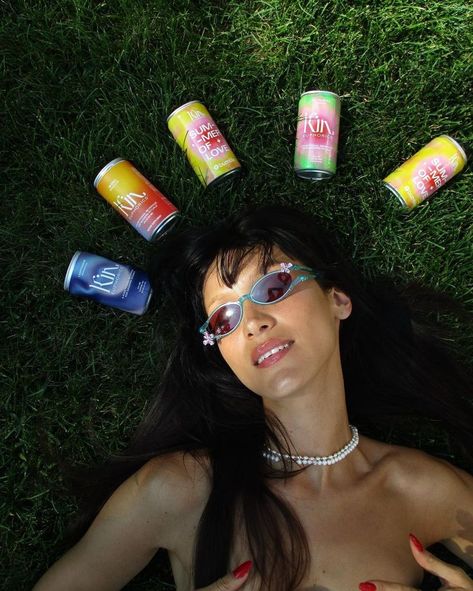 Bella Hadid - IG Post 20 July 2022 - #aesthetics #drink #cute #glasses #model #summer #necklace #profilepic Kin Euphorics, Kombucha Brands, Isabella Hadid, Food Scientist, Bella Hadid Style, Hadid Style, Celebrities Humor, Model Aesthetic, Beautiful Soul