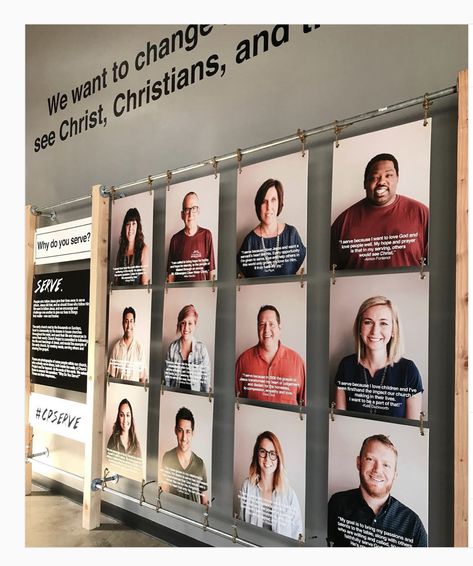 Church Lobby Design, Church Welcome Center, Church Signage, Church Volunteers, Church Foyer, Church Building Design, Church Lobby, Church Branding, Church Interior Design