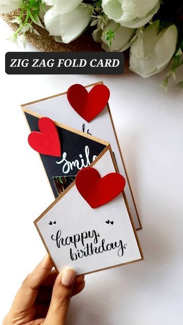 Handmade Gift For Parents, Birthday Card Craft Creative, Scrapbook For Best Friend, Newjeans Asap, 3d Origami Tutorial, Simple Birthday Cards, Birthday Card Craft, Diy Gift Set, Easy Paper Crafts Diy