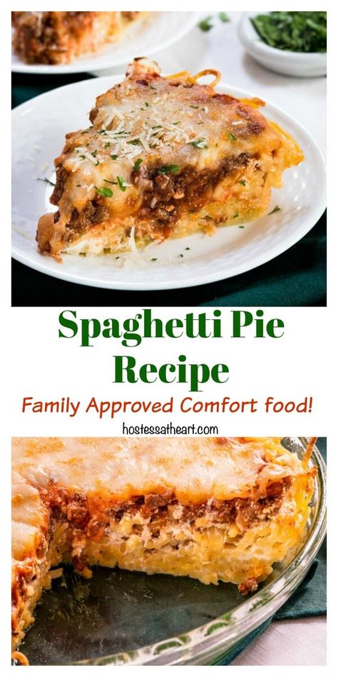 Spaghetti Pie Recipe Easy, Spaghetti Meals, Baking Thanksgiving, Spaghetti Pie Recipe, Baked Spaghetti Pie, Food Dinner Recipes, Easy Focaccia Bread Recipe, Spaghetti Pie Recipes, Recipe For Spaghetti