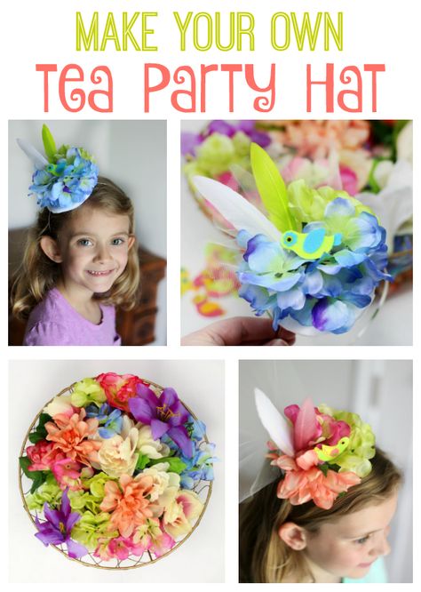 Diy Tea Party Hats, Girls Tea Party Birthday, Tea Party Activities, Tea Party Crafts, Diy Tea Party, Books And Tea, Diy Gifts For Mothers, Kids Tea Party, Princess Tea Party