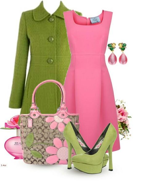 Perfect for chapter meeting! Matching Shoes, فستان سهرة, Complete Outfits, Coach Bag, Fashion Lookbook, Mode Vintage, Green Fashion, Lany, Look Fashion