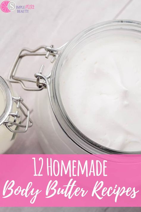 If you are looking for the best DIY Body Butter recipes, you'll love this list. Not only are they easy and simple to make, but they are stellar homemade gifts as well! Learn how to make mint chocolate body butter, magnesium body butter, peppermint body butter and more! It's time to learn how to make these easy body butter recipes yourself in the comfort of your own home! #bodybutter #diy #natural Homemade Body Butter Recipes, Easy Body Butter Recipes, Peppermint Body Butter, Shea Body Butter Recipe, Body Butter Recipes, Body Butter Recipe Homemade, Vs Lotion, Diy Body Butter Recipes, Body Butter Recipe