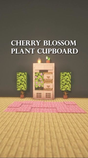 Arayzia on Instagram: "Minecraft Cherry Blossom Plant Cupboard Tutorial 🌸Follow for more! 🌿Check out my other socials in my bio! 🦋 No Reposting _________________________________ #minecraft #minecraftjava #minecraftjavaedition #minecraftbedrock #minecraftpe #minecraftpocketedition #minecraftbuilds #minecraftbuild #minecraftbuilding #minecraftbuilder #minecraftarchitecture #minecraftideas #minecraftonly #minecraftdaily #minecraftcreations #minecraftpc #minecrafthouse #minecrafthouses #minecrafthouse #minecrafter #minecrafters #minecrafttutorial #coquette #bow" Minecraft Kitchen Ideas Cherry Blossom, Cherry Blossom House Minecraft Inside, Cherry Interior Design Minecraft, Cherry Blossom House Decor, Cherry Blossom Wall Design Minecraft, Cherry Furniture Minecraft, Cherry Blossom House Decor Minecraft, Cherry Decor Minecraft, Cherry Blossom Living Room Minecraft