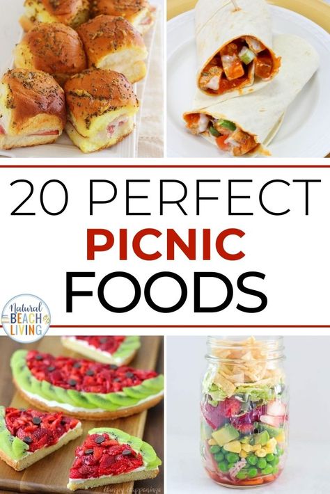 Creative Picnic Food Ideas, Picnic Parties Ideas, Food For Picnic Ideas Summer, Best Picnic Recipes, Potluck Picnic Ideas, Summer Picnic Food Ideas Easy, Picnic Food Ideas Healthy, Food Ideas For Picnics, Beach Potluck Ideas