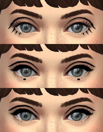 rabarbski mod eyeliner Mod Eyeliner, 60’s Makeup, Mod Makeup, Sims 4 Decades Challenge, Sims 4 Makeup, Sims Free Play, Makeup Cc, Sims 4 Cc Skin, Sims 4 Cc Makeup