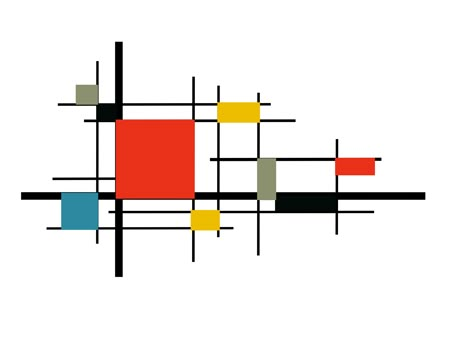 Mondrian Architecture, Kindergarten Mondrian Art, Art And Design Portfolio, Mondrian Aesthetic, Mondrian Inspired Design, Mondrian Design, Mondrian Layout, Mondrian Kids Art, Piet Mondrian Artwork