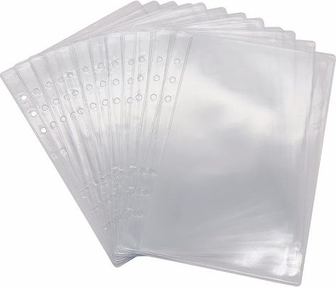 Amazon.com : 12 Pack A5 Size Clear Sheet Protectors 4.9 x 8 Inch Plastic Sleeves Page Protectors Top Loading Paper Protector for 6 Ring Binders, Acid-Free, Archival Safe for Documents and Photos : Office Products Ring Binders, Sheet Protectors, Page Protectors, Ring Binder, Binders, Ring