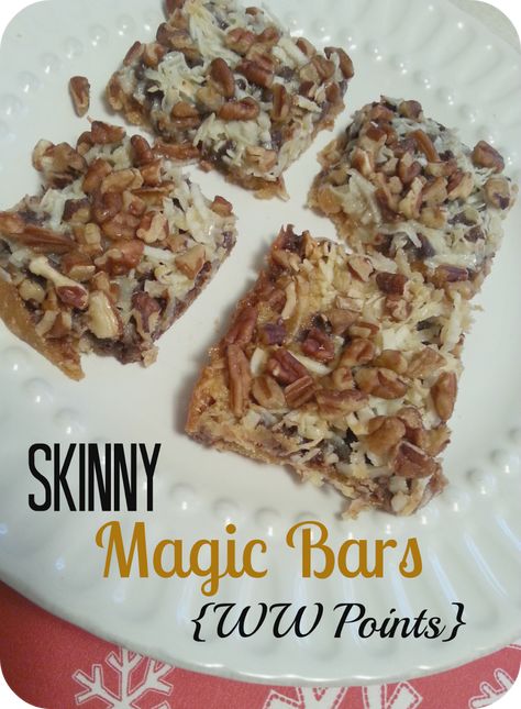 Ww Magic Cookies, Ww Cookies Recipes, Ww 2023, Ww Deserts, Low Fat Cake, Homemade Sweetened Condensed Milk, Cooking Easy Recipes, Magic Bars Recipe, Carrot Cake Bars