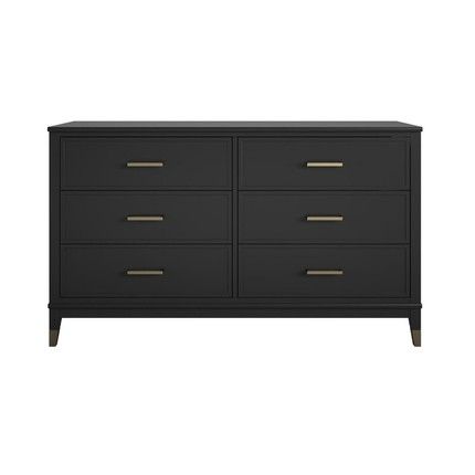 Dining Room Sideboard Hack - Home with Holliday Dresser Black, Black Dresser, Gold Drawer Pulls, Matching Nightstands, Brown Rooms, Black Dressers, Dining Room Sideboard, Cosmoliving By Cosmopolitan, 4 Drawer Dresser