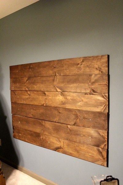 Diy Wood Wall Headboard, Vintage Baseboards, Wood Wall Headboard, Wood Planks Diy, Plank Headboard, Diy Headboard Wooden, Floating Headboard, Bedroom Wall Decor Above Bed, Casa Disney