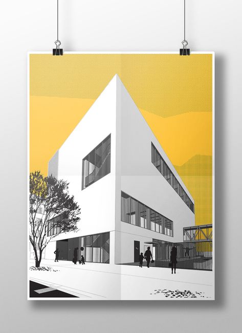 Architecture Montage, Poland Architecture, Architectural Posters, Architectural Poster, Axonometric View, Architecture Company, Recruitment Poster, Architectural Illustration, Architecture Graphic Design