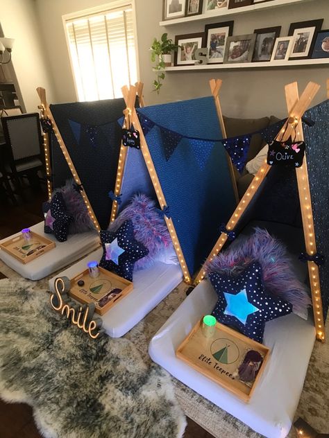 This was poetry in motion – Dad took his 3 girls to Grandma’s house, while we set up this beautiful Elite Teepees Stargazer themed sleepover  Then ta-da! The birthday sleepover was revealed.  These darling sisters were in heaven! Surrounded by a galaxy of stars and birthday vibes for the eldest who turned 8.  An experience that will be forever remembered. 
 
#TeepeeSleepover
#SleepoverBirthdayParties
#TeepeeSlumberParty
#SleepoverPartyIdeas
#EliteTeepees
#GirlsSleepoverPartyIdeas Slumber Party Decorations, Girls Sleepover Party, Birthday Sleepover Ideas, Birthday Sleepover, Teepee Party, Birthday Vibes, Sleepover Birthday Parties, 3 Girls, Sleepover Party