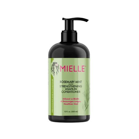 Rosemary Mint Strengthening Leave-In Conditioner | Mielle- MIELLE Mielle Rosemary Mint, Benefits Of Rosemary, Mielle Organics, Biotin Hair Growth, Mint Shampoo, Mint Hair, Hair Care Brands, Rosemary Mint, Fresh Hair