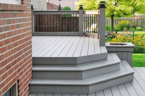 Outdoor Deck Decorating, Deck Stain Colors, Grey Deck, Deck Colors, Shade House, Deck Paint, Pergola Attached To House, Deck Designs Backyard, Staining Deck