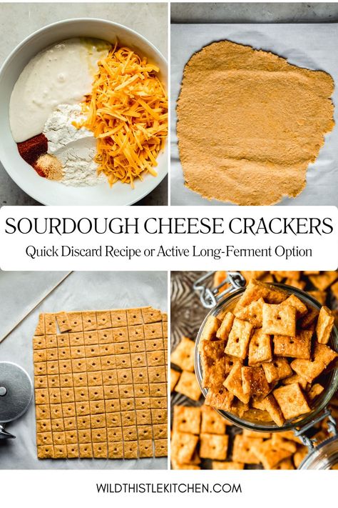 Sour Dough Discard Appetizer Recipes, Discard Sourdough Cracker Recipes, Sour Dough Crackers From Discard, Cheesy Sourdough Crackers, Sour Dough Cheese It’s, Sourdough Discard Cheese It Crackers, Discard Sourdough Recipes Crackers, Sourdough Crackers Recipe, Sour Dough Cheese Crackers