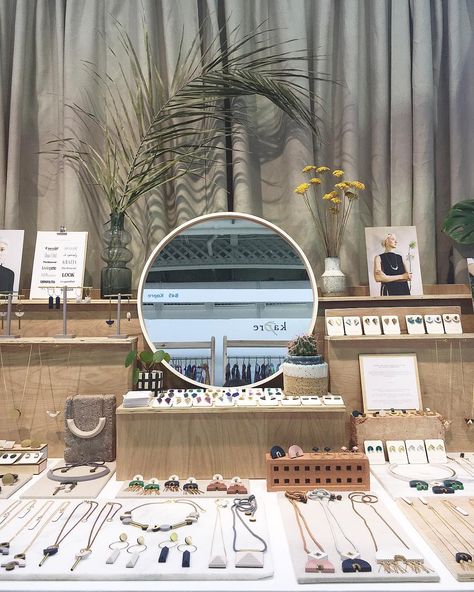 We're at @pulselondonshow until Tuesday! 🌿 If you're interested in stocking Wolf & Moon or know someone who might, come down and see us! 👋 Jewelry Vendor Display, Jewelry Display Booth, Market Stall Display, Jewelry Table Display, Booth Setup, Jewelry Shop Display, Jewelry Store Displays, Table Presentation, Jewelry Booth