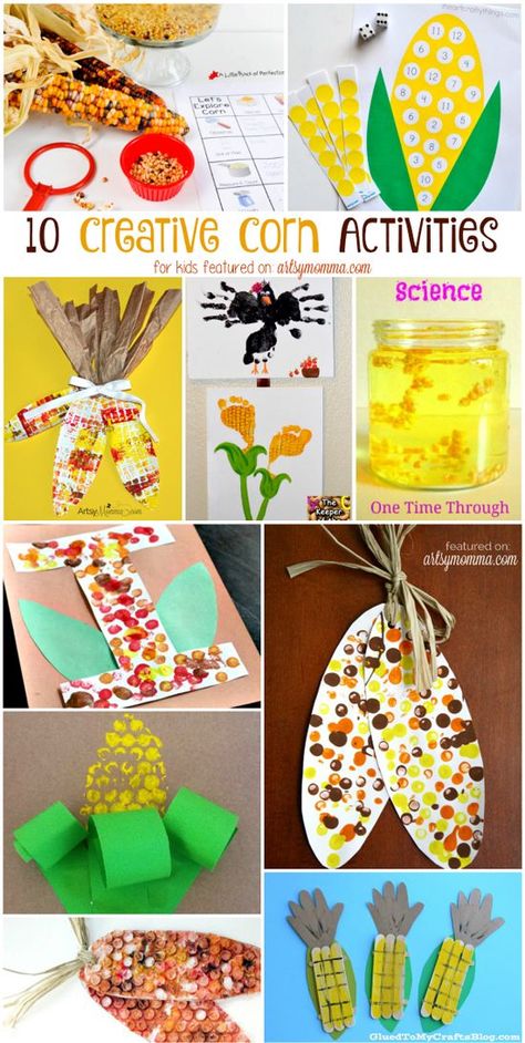 Fall Corn Craft, Corn Activities, Activities For Thanksgiving, Bubble Wrap Crafts, Corn Craft, Corn Painting, Harvest Crafts, November Crafts, Crafts And Activities For Kids