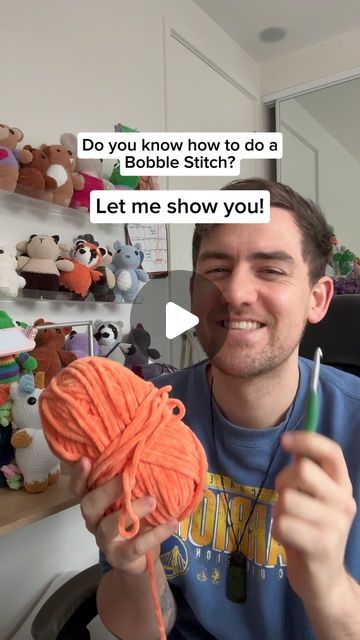 Zac Doar on Instagram: "How to do a Bobble Stitch! 🧡

Hope you enjoy this little tutorial! - I needed to film this so I could link it to my upcoming Little Dragon Buddy pattern - hope you enjoy the little surprise at the end 😘

#crochet #crochettutorials #bobblestitch #crochettips #amigurumitips #amigurumi" How To Bobble Stitch Crochet, Bobble Stitch Crochet Tutorial, Finger Knitting Projects, Bobble Stitch Crochet, Finger Knitting, Bobble Stitch, Little Dragon, Crochet Videos, Cute Crochet