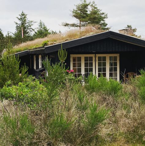 my scandinavian home: Henriette & Tommy's Charming Danish Cabin Oasis Danish Cabin, Turf Roof, Swedish Homes, Summer Cabins, Coastal Cabin, Norwegian House, Small Space Inspiration, My Scandinavian Home, Swedish Cottage