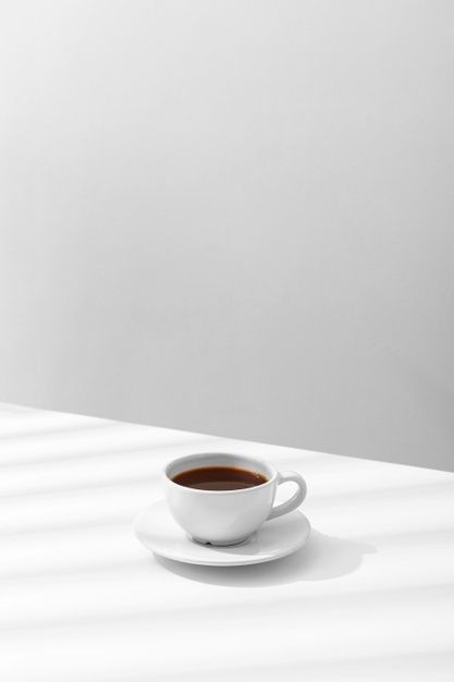 Coffee White Aesthetic, Minimal Coffee, Coffee Image, Image Reference, French Coffee, Coffee Images, Aesthetic White, High Angle, Aesthetic Coffee