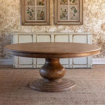 GUESTHOUSE ON MAIN | Shop Sales Events Antique Farmhouse 60 Round Dining Table, Large Round Dining Table, Luxurious Dining Room, Round Pedestal Dining, Round Pedestal Dining Table, Round Dining Room Table, Pine Dining Table, Elegant Chair, Farmhouse Dining Table