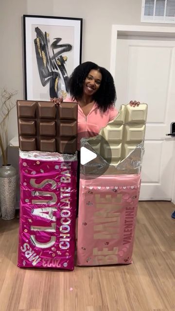 Waverly on Instagram: "Throwback to when I #diy another #giantchocolatebar in #whitechocolate and with a bite mark! Let me know if you prefer #milkchocolate or whitechocolate ! #giantchocolate #candyland #giantcandy #giantprops #dollartreediy #artsandcrafts #dopaminedecor" Chocolate Candy Bar Ideas, Chocolate Festival Ideas, Giant Christmas Candy Decorations Diy, Diy Christmas Decorations Candyland, Diy Candy Bar Ideas, Chocolate Day Decoration In School, Diy Candyland Outdoor Decorations, Candy Land Treats, Chocolate Party Ideas Decoration