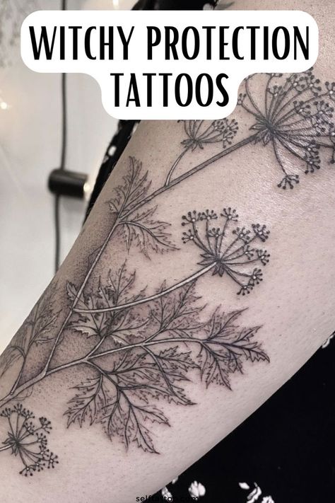 Many people who identify as pagans, Wiccans, or witches often do certain rituals to protect themselves and their spaces from negative energy. You can take this idea further and give yourself 24/7 protection wherever you are by getting a protection tattoo. A witchy-themed protection tattoo can take many forms, from flowers and specific tarot cards to ancient runes from the Norse religion. Protection Tattoos, Witchy Protection, Self Tattoo, Tattoos Flowers, Protection Tattoo, Masculine Tattoos, Ancient Runes, Norse Runes, Tarot Cards