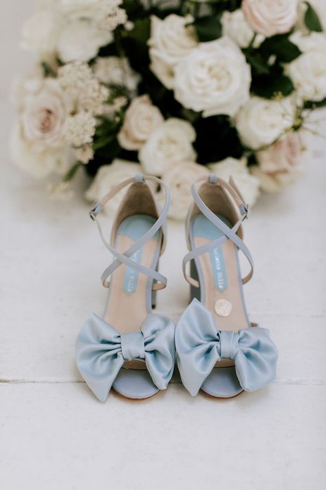 Bow Bridal Shoes, Light Blue Heels, Blue Bridal Shoes, Low Block Heel Sandal, Ivory Wedding Shoes, Blue Wedding Shoes, Light Blue Wedding, Blue Bridal, Blue Heels