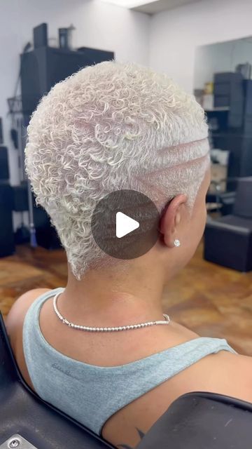 Shaving Hairstyles For Ladies, Short Blonde Hairstyles For Black Women, 4c Haircut Natural Hair Short Cuts, Low Haircut For Black Women, Pixie Cut Back View, Short Tapered Natural Hair, Bald Fade Women Black, Low Cut Hair Black Women, Cute Short Curly Haircuts