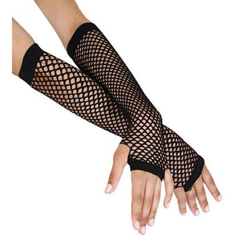 1980's Cindy Lauper Costume Accessory Long Fishnet Gloves ($7.34) ❤ liked on Polyvore featuring accessories, gloves, fishnet gloves, long gloves, neon fishnet gloves and neon gloves Disco Dance Costume, Punk Rock Costume, Disco Outfits, Rock Costume, Fishnet Gloves, Lace Fingerless Gloves, Mesh Gloves, Disco Dance, Black Fishnets