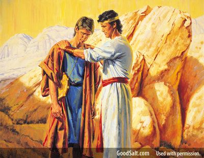 Jonathan and David Relationship | GodBuddies Jonathan And David Friendship, David And Jonathan Friendship, Friendship Crafts, David And Jonathan, Bible Pics, Male Friendship, Wonder Man, Bible Verse Pictures, Bible Illustrations