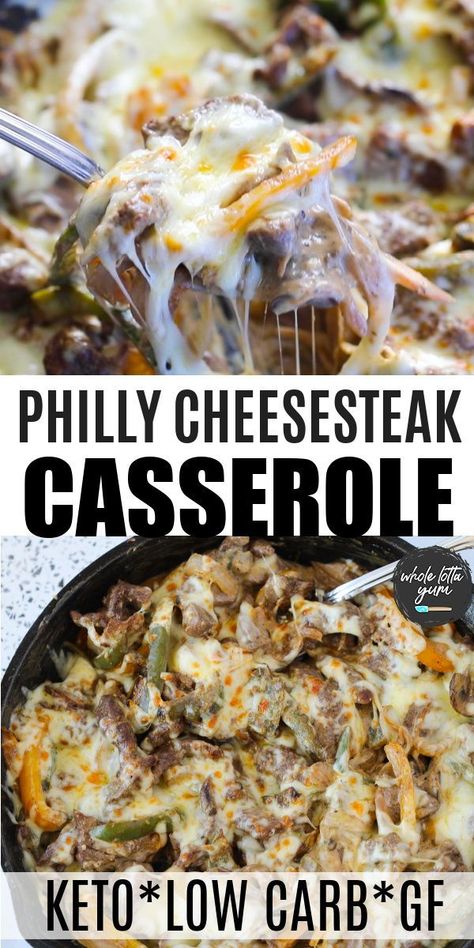 Philly Cheesesteak Low Carb, No Carb Philly Cheese Steak, Philly Cheese Steak Low Carb, Low Carb Steak And Cheese, Low Carb Cheese Steak, Healthy Cheese Steak Recipes, Healthy Steak And Cheese, Keep Dinner Recipes, Keto Low Carb Philly Cheese Steak Casserole