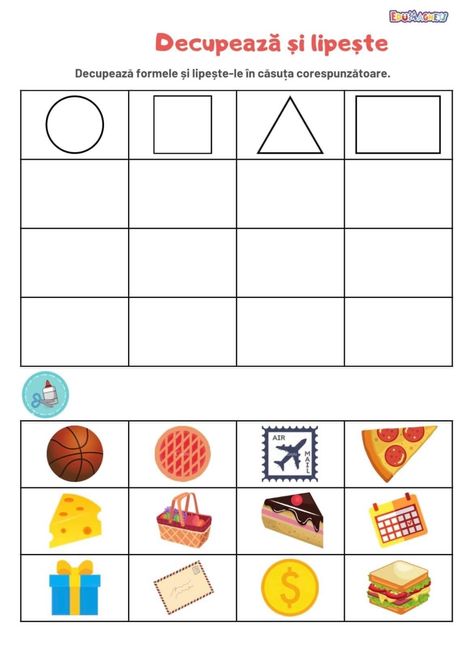 Shapes Preschool Printables, Shape Worksheets For Preschool, Shape Activities Preschool, Animal Worksheets, Free Preschool Printables, Physical Activities For Kids, Free Preschool Worksheets, Preschool Math Worksheets, Shapes Preschool