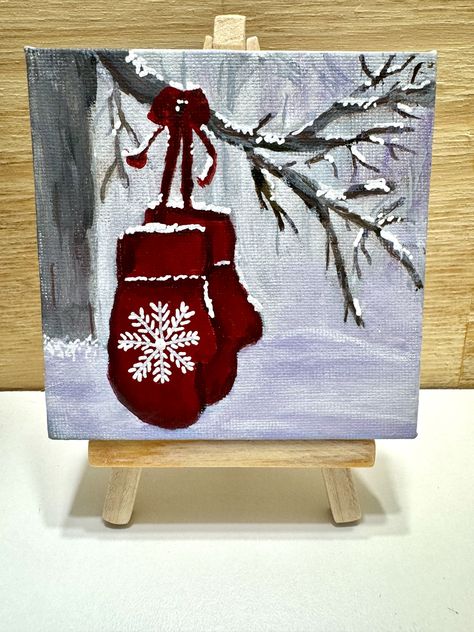 Mini Canvas Paintings Christmas, Mini Canvas Ornaments, Aesthetic Pfp, Mini Canvas Art, Mini Canvas, Mom Gifts, Mini Art, Garden Flags, Bathroom Interior Design