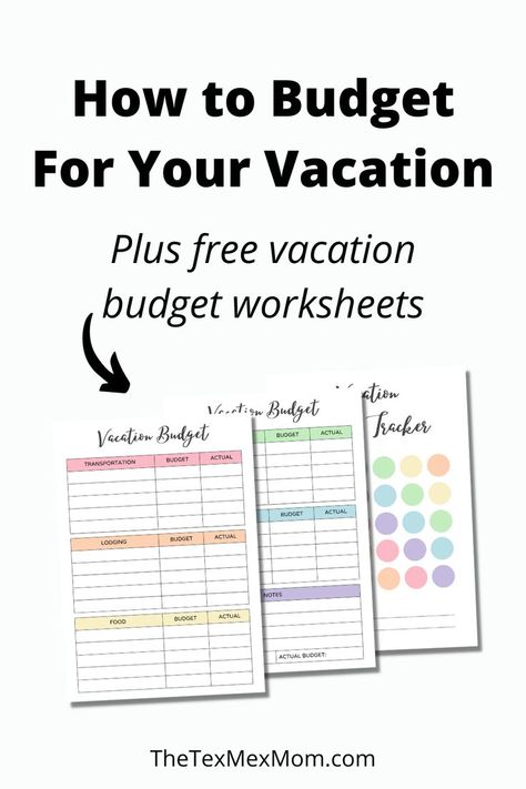 Planning your next summer vacation or family trip? Learn why and how to budget for your vacation and grab my free budgeting for vacation worksheets to make it easy! Vacation Budget Worksheet, Vacation Budget Template, Vacation Budget Planner, Budget Planner Worksheet, Family Budget Planner, Travel Budget Planner, Vacation Budget, Free Budget Printables, Budget Planner Free