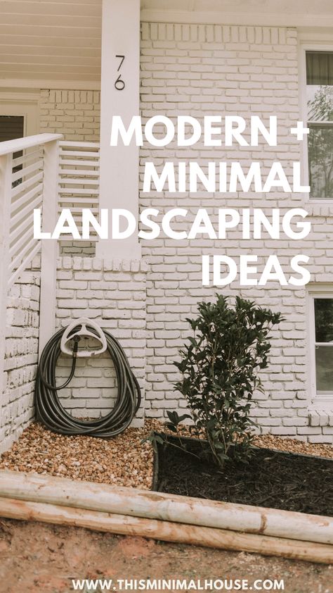 The Minimal House: Embrace Minimalism, Design Freedom, and Clutter-Free Living with Purpose Minimal Landscaping, Landscape Boarders, Front Yard Makeover, Front Porch Stairs, Modern Front Yard Landscaping Ideas, Modern Front Yard Landscaping, Yard Makeover, Porch Stairs, Minimal Landscape