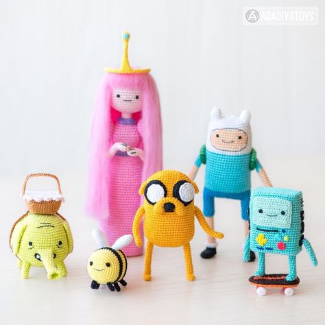 Adventure Time Crochet Pattern, Adventure Time Amigurumi, Adventure Time Crochet, Handmade Crafts Gifts, Crochet Disney, Mini Crochet, Kawaii Crochet, Princess Bubblegum, Tree Trunks