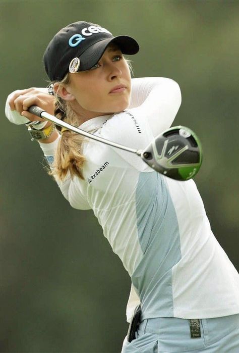 Nelly Korda (born July 28, 1998) is an American professional golfer who plays on the LPGA Tour, where she has won seven times and reached number one in the Women's World Golf Rankings. Golf Joggers, Nelly Korda, High School Pictures, Martina Hingis, Golf Attire Women, Lpga Tour, Golf Drills, Girls Golf, Golf Attire