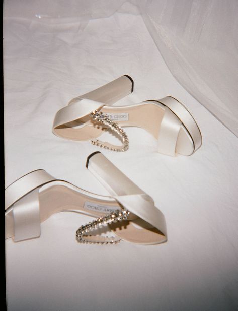 Prada Bridal Shoes, Designer Bridal Shoes, Wedding Shoes Aesthetic, Bride Heels Wedding, Wedding Shoes Bride Heels, Modern Wedding Shoes, British Wedding Dresses, Ellis Bridal, Heels Jimmy Choo