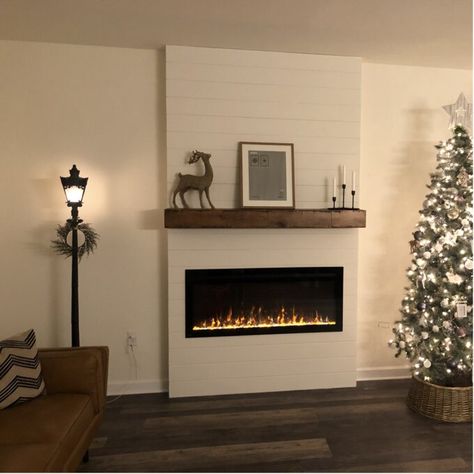 Napoleon Purview Recessed Wall Mounted Electric Fireplace & Reviews | Wayfair Gas Fireplace Ideas Living Rooms, Gas Fireplace Ideas, Fireplace Feature Wall, Wall Mounted Electric Fireplace, Mounted Electric Fireplace, Fireplace Home, Basement Fireplace, Wall Mounted Fireplace, Fake Fireplace