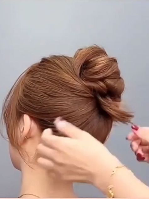 Sanggul Modern, Braided Buns, 2023 Hair, Beautiful Braided Hair, Hair Upstyles, Easy Hair Updos, Hair Fork, Long Hair Updo, Hairdos For Short Hair