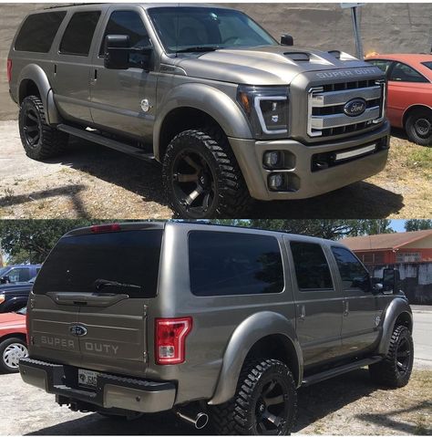 Custom Ford Excursion, Custom Ford Expedition, Excursion Conversion, Lifted Excursion, Ford Excursion Diesel, Ford Super Duty Trucks, Trucks Lifted, Big Ford Trucks, Tonka Trucks