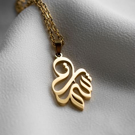 Arabic Name Necklace, Arabic Necklace, Arabic Jewelry, Islamic Jewelry, Jewellery Pendant, Calligraphy Name, Name Pendant, Arabic Design, Custom Calligraphy